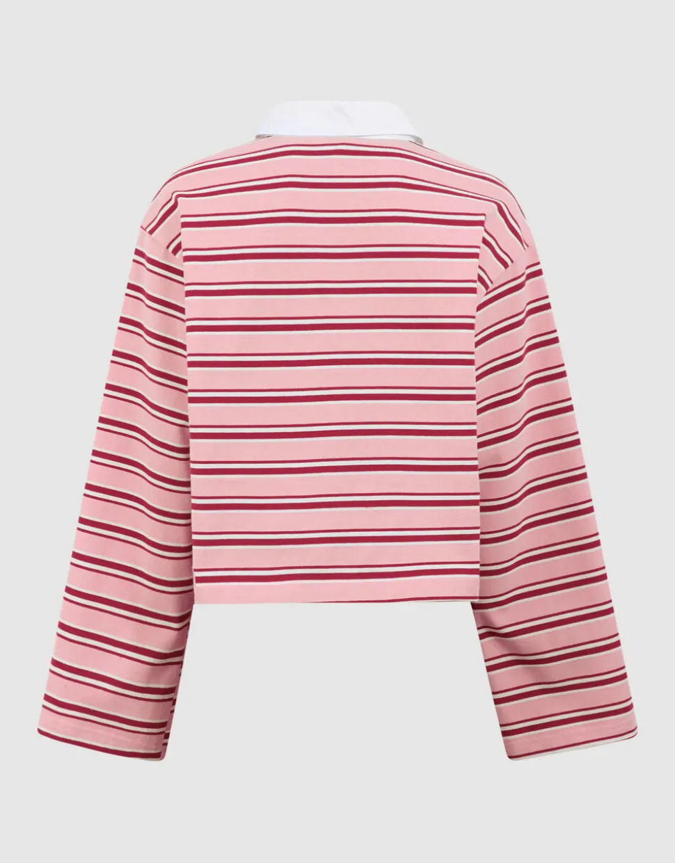 Striped Longsleeve Polo Rood/Roze