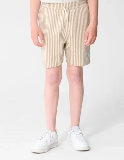 Striped Short Beige