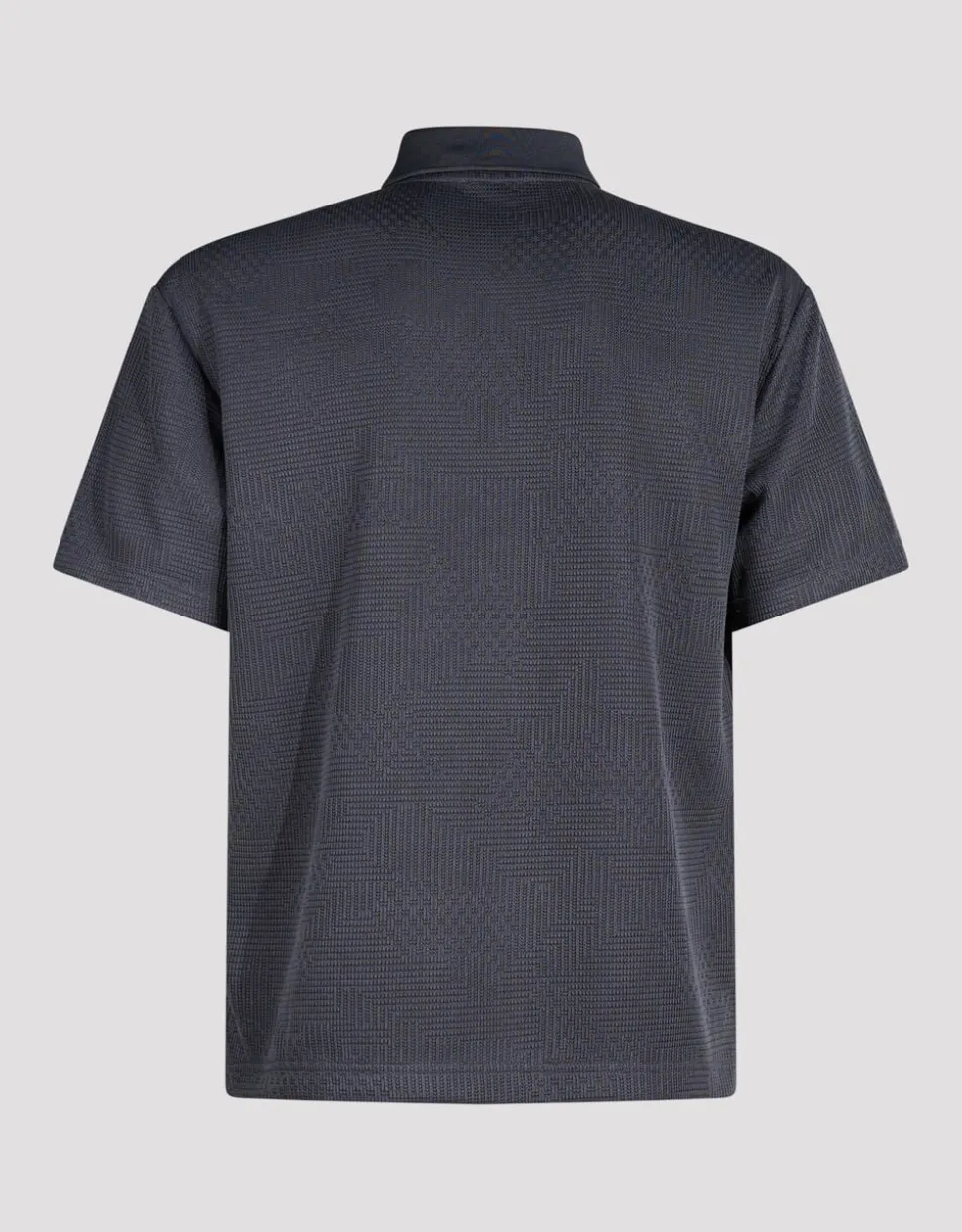 Structuur Zipper Polo Donkerblauw