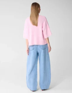 Stud Baggy Fit Jeans Bleached