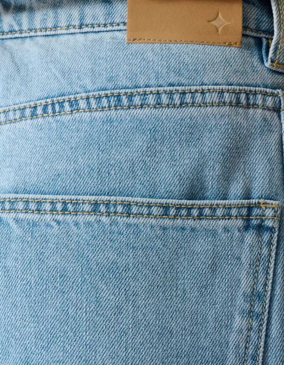 Studded Baggy Fit Jeans Blauw
