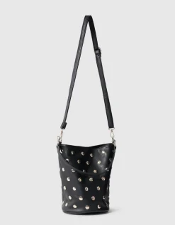 Studded Bucket Tas Zwart
