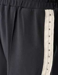 Studded Wide Leg Fit Broek Donkergrijs