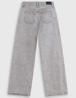 Studded Wide Leg Fit Jeans Grijs
