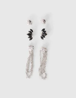 Stud Oorbellen Set Zilver