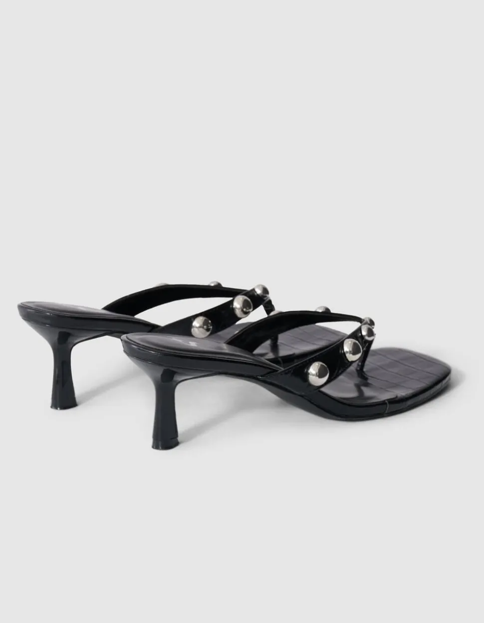 Studs Slipper Hakken Zwart