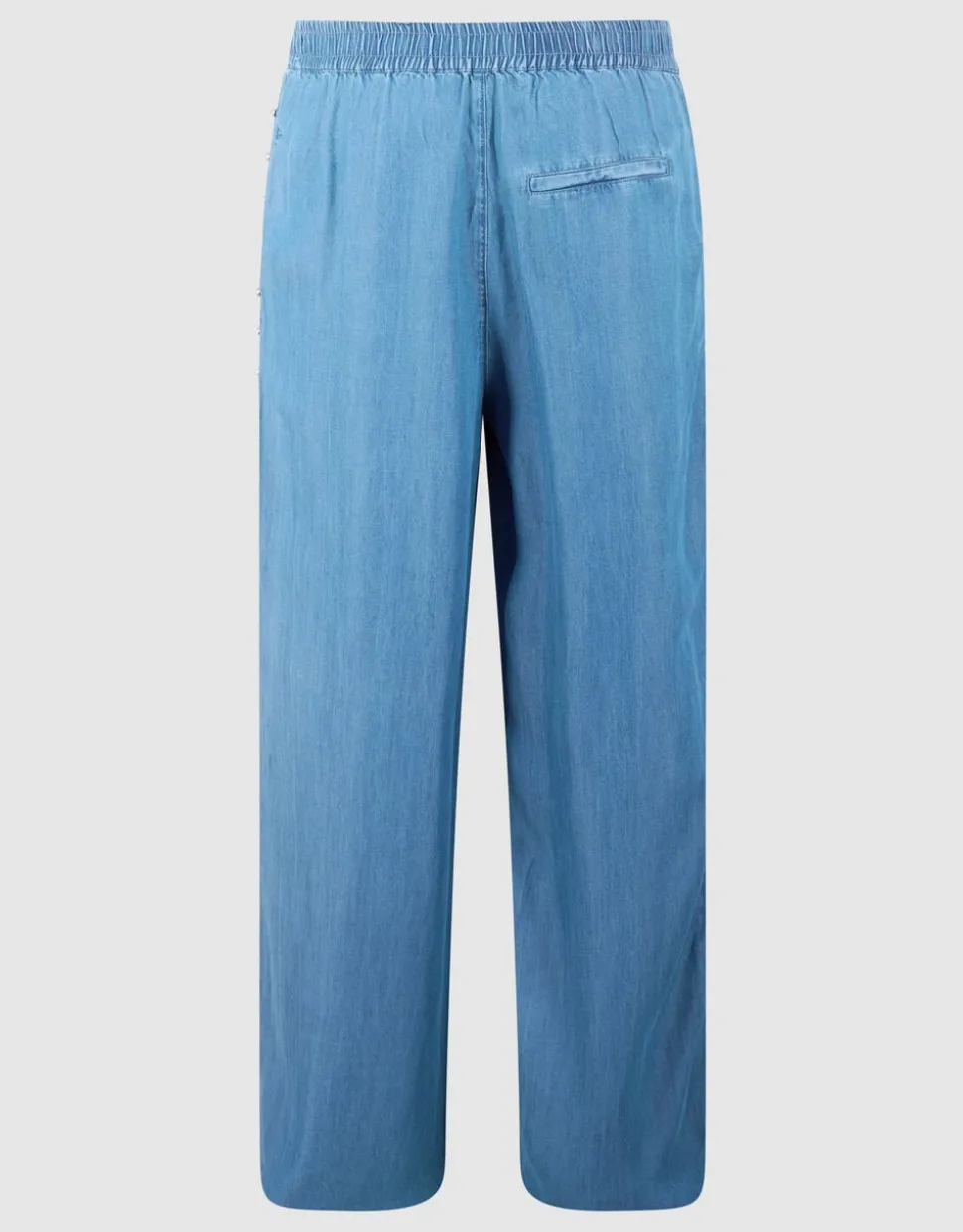 Studs Wide Leg Fit Denim Broek Blauw