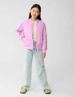 Studs Wide Leg Fit Jeans Bleached