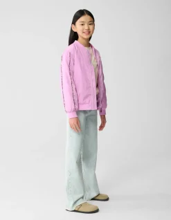 Studs Wide Leg Fit Jeans Bleached