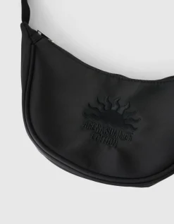 Sun Embroidery Crossbody Tas Zwart