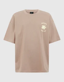 Sunny Side Artwork T-shirt Taupe