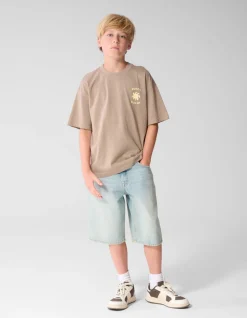 Sunny Side Artwork T-shirt Taupe