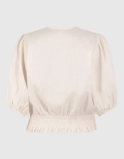 Tape Cropped Top Gebroken Wit