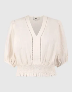 Tape Cropped Top Gebroken Wit