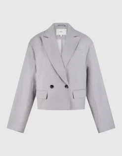 Tapered Pinstripe Blazer Lichtgrijs