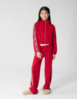 Tape Wide Leg Fit Broek Rood