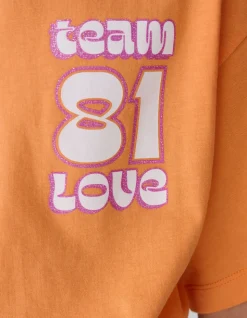 Team Love Artwork T-shirt Oranje