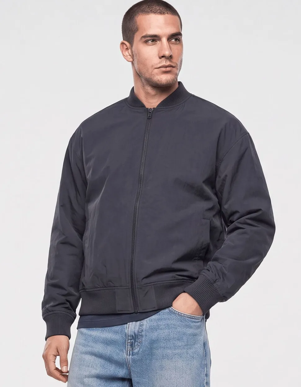 Technische Bomber Jack Donkergrijs