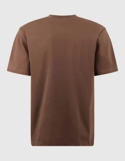 Tekst Print T-shirt Donkerbruin
