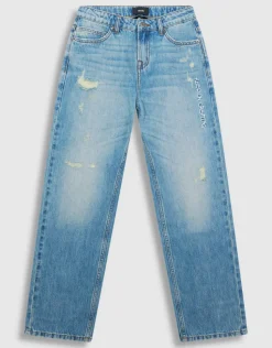 Text Relaxed Fit Jeans Mediumstone