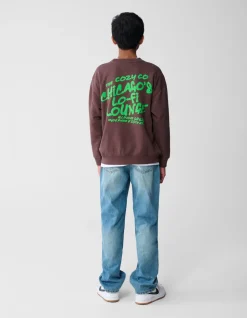 Text Relaxed Fit Jeans Mediumstone
