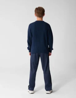 Tracksuit Wide Leg Fit Broek Donkerblauw