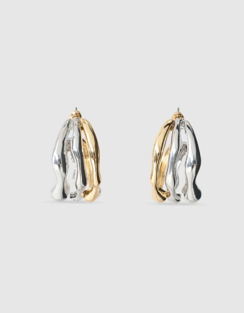 Triple Oorbellen Zilver/Goud