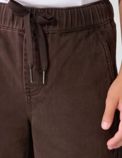 Twill Barrel Fit Broek Donkerbruin