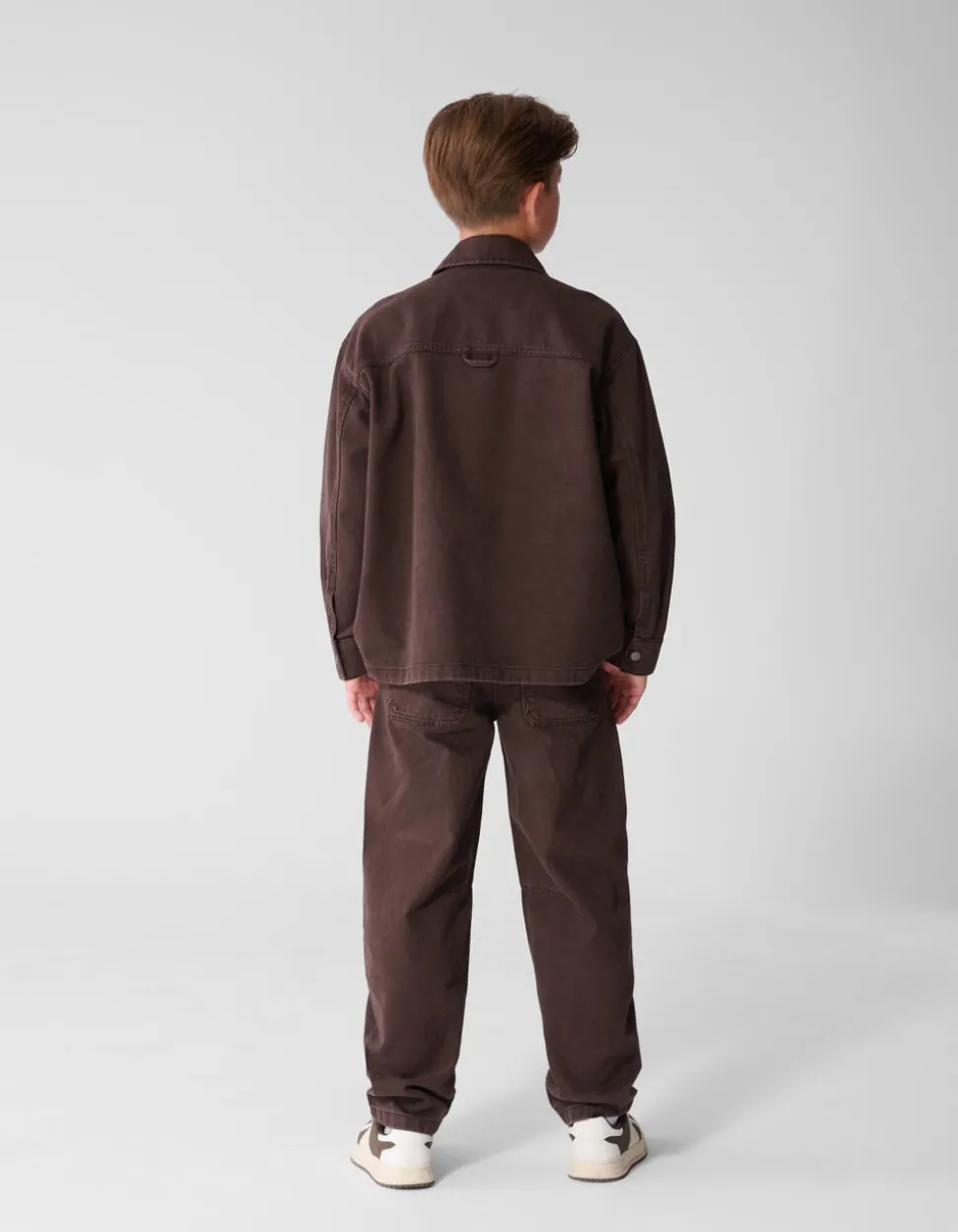 Twill Barrel Fit Broek Donkerbruin