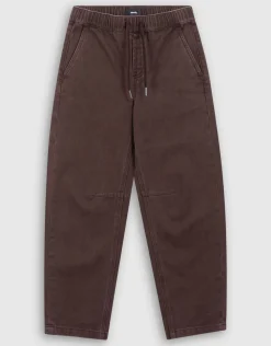 Twill Barrel Fit Broek Donkerbruin