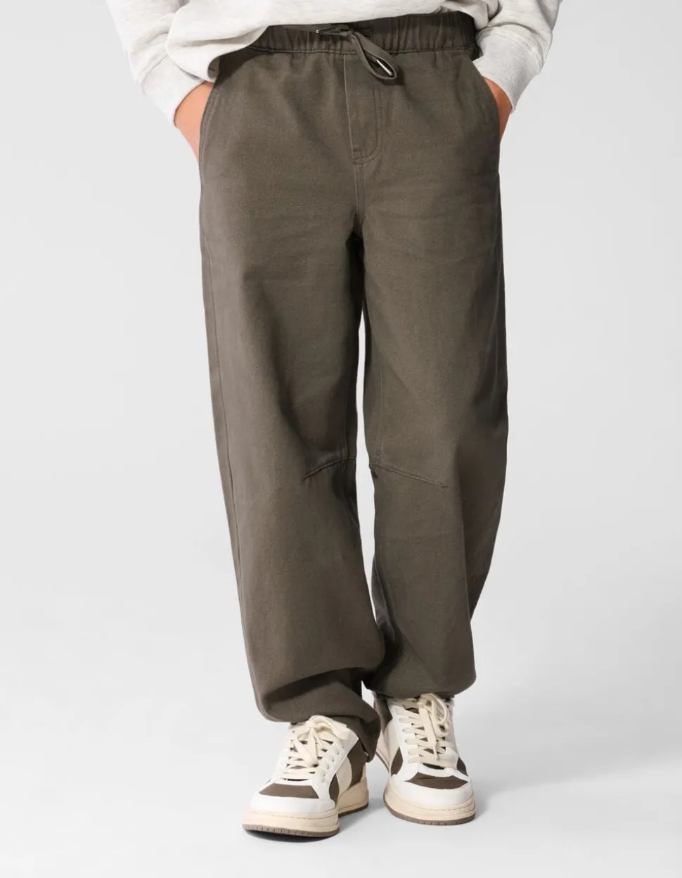 Twill Barrel Fit Broek Donkergroen