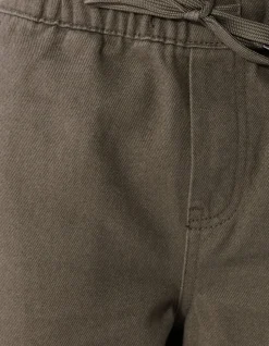 Twill Barrel Fit Broek Donkergroen