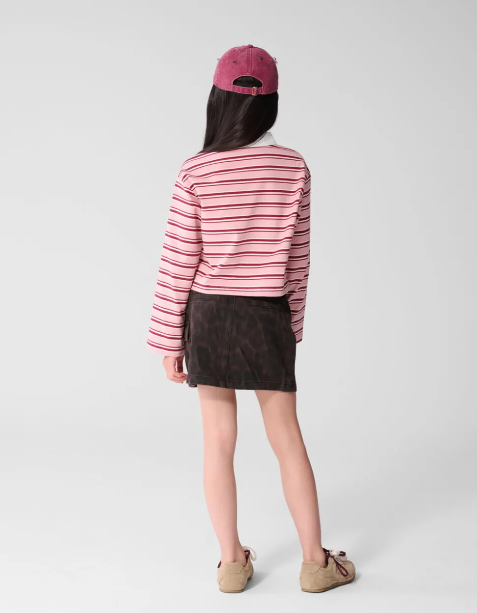 Twill Leopard Print Rok Bruin