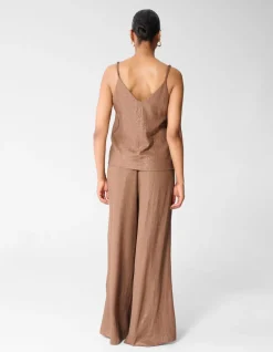 Twist Glitter Singlet Bruin