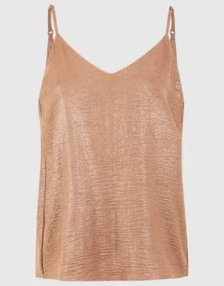 Twist Glitter Singlet Bruin