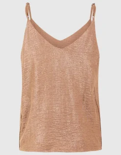 Twist Glitter Singlet Bruin