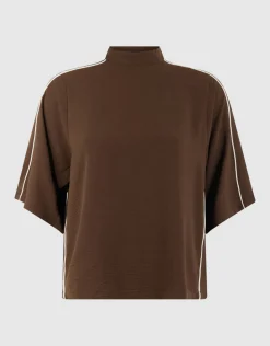Twist Piping Top Bruin
