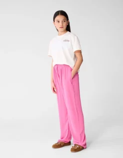 Twist Wide Leg Broek Lichtroze