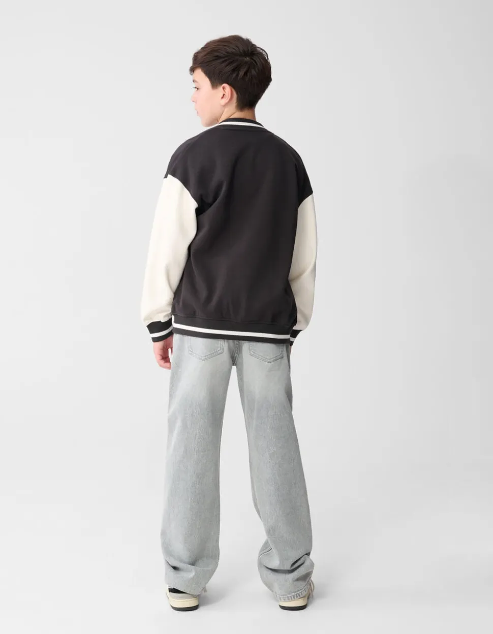 Varsity Bomber Jack Donkergrijs