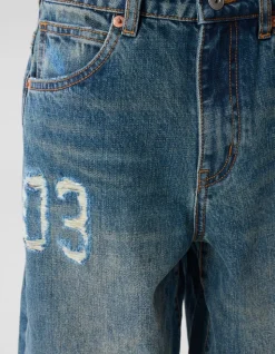 Varsity Ultra Baggy Fit Jeans Donkerblauw