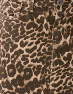 Velvet Leopard Mini Rok Bruin