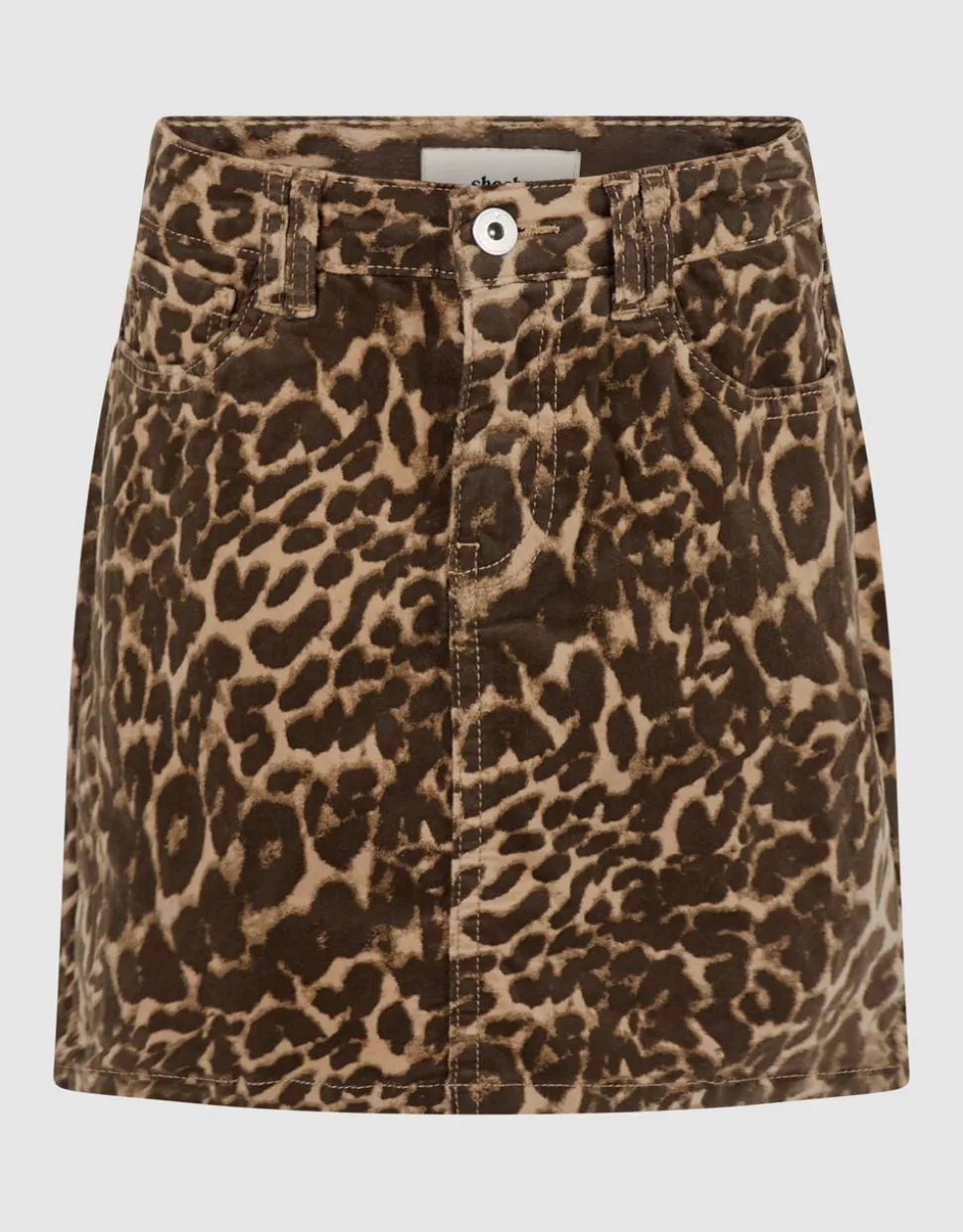 Velvet Leopard Mini Rok Bruin