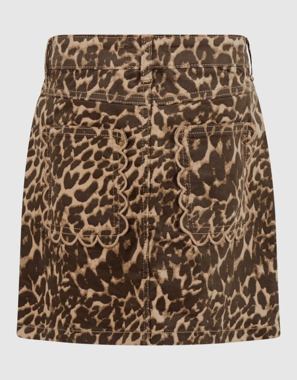 Velvet Leopard Mini Rok Bruin