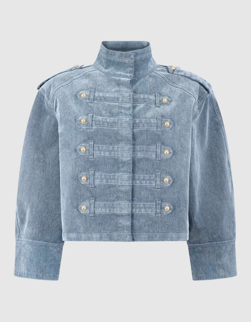 Velvet Military Jack Donkergrijs
