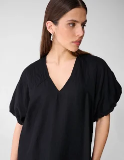 V-hals Mini Jurk Zwart