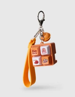 Vierkante Sleutelhanger Oranje