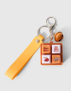 Vierkante Sleutelhanger Oranje