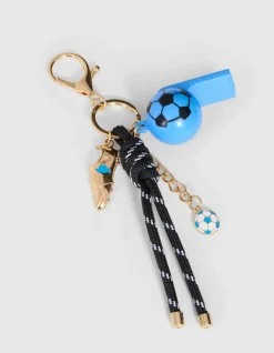 Voetbalfluitje Sleutelhanger Lichtblauw