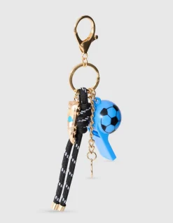 Voetbalfluitje Sleutelhanger Lichtblauw