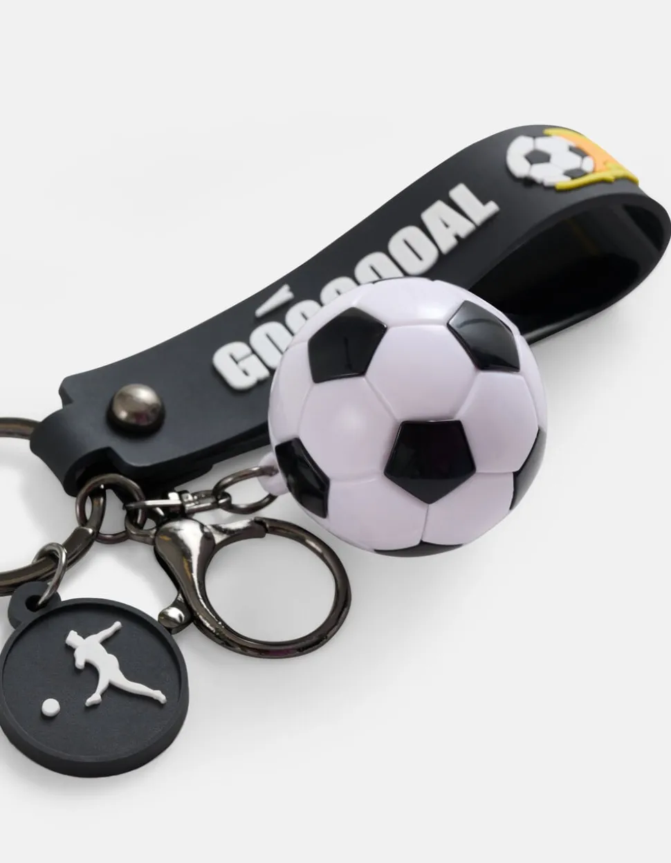 Voetbal Sleutelhanger Zwart